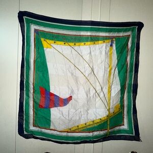 Gretchen Label Nautical Scarf 28 x 28 100% Cotton Made in Italy